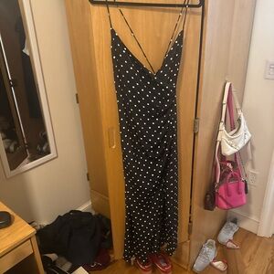 Black Polka Dot Maxi Dress